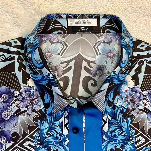 Versace SILK Men’s Shirt Size 38 - Picture 3 of 8